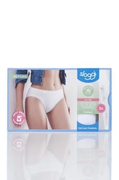 3 Pack 24/7 Cotton Lace Tai Briefs Ladies - Sloggi