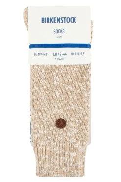 Mens 1 Pair Birkenstock Structured Slub Cotton Socks