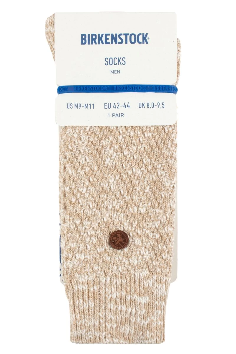 Mens 1 Pair Birkenstock Structured Slub Cotton Socks