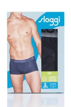 3 Pack Go Soft Waistband Comfort Cotton Low Rise Hipster Boxers Men's - Sloggi
