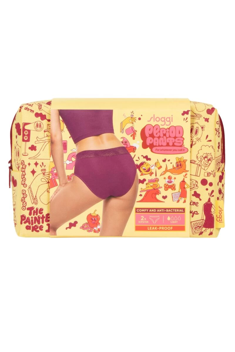 Ladies 2 Pack Sloggi Period Pants Hipster Light
