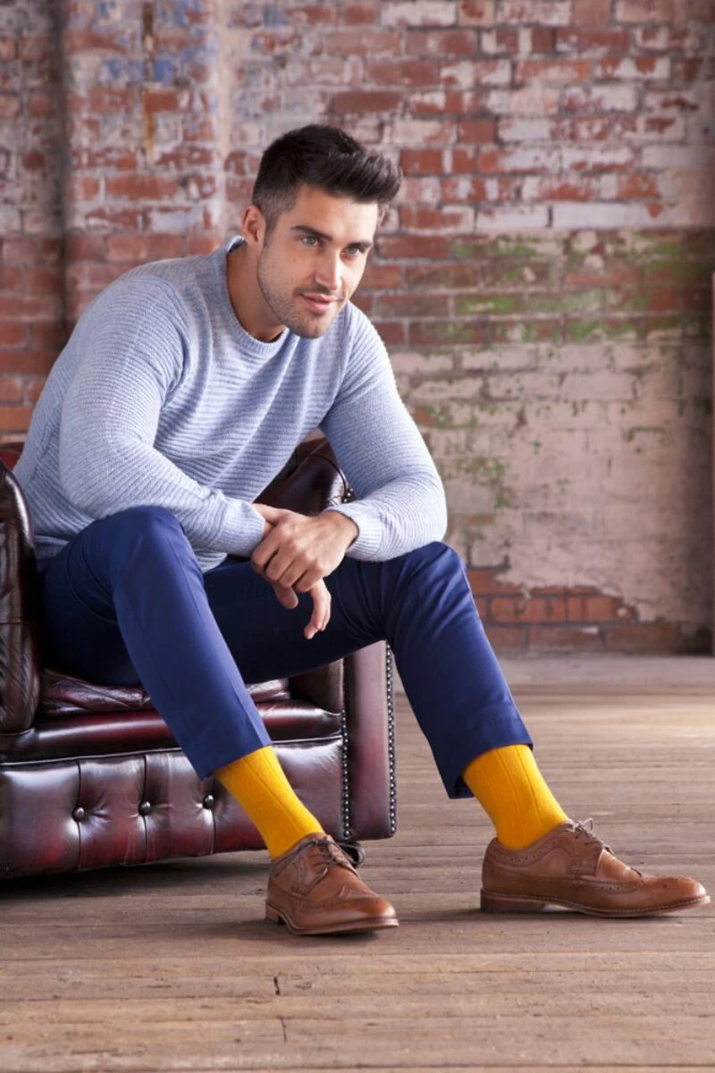 1 Pair Lhasa Rib Cashmere Blend Casual Socks Men's - Falke - Image 2