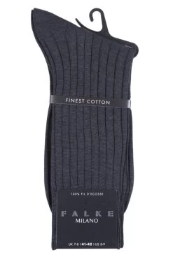 1 Pair Milano Rib 97% Fil D'Ecosse Cotton Socks Men's - Falke