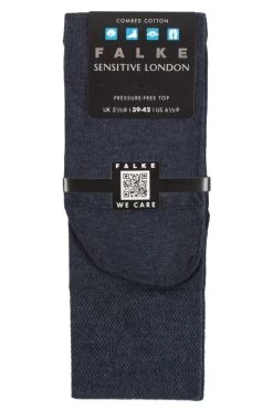 1 Pair Sensitive London Cotton Left And Right Socks With Comfort Cuff Men's - Falke