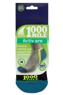 1000 Mile 1 Pair Activ Repreve Short Sports Socks