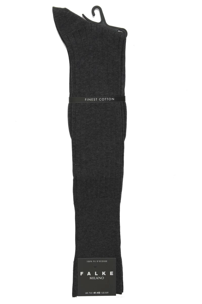 1 Pair Milano 97% Cotton Knee High Socks Men's - Falke