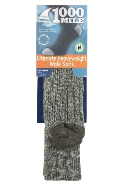 Mens 1 Pair 1000 Mile Ultimate Heavyweight Walking Sock