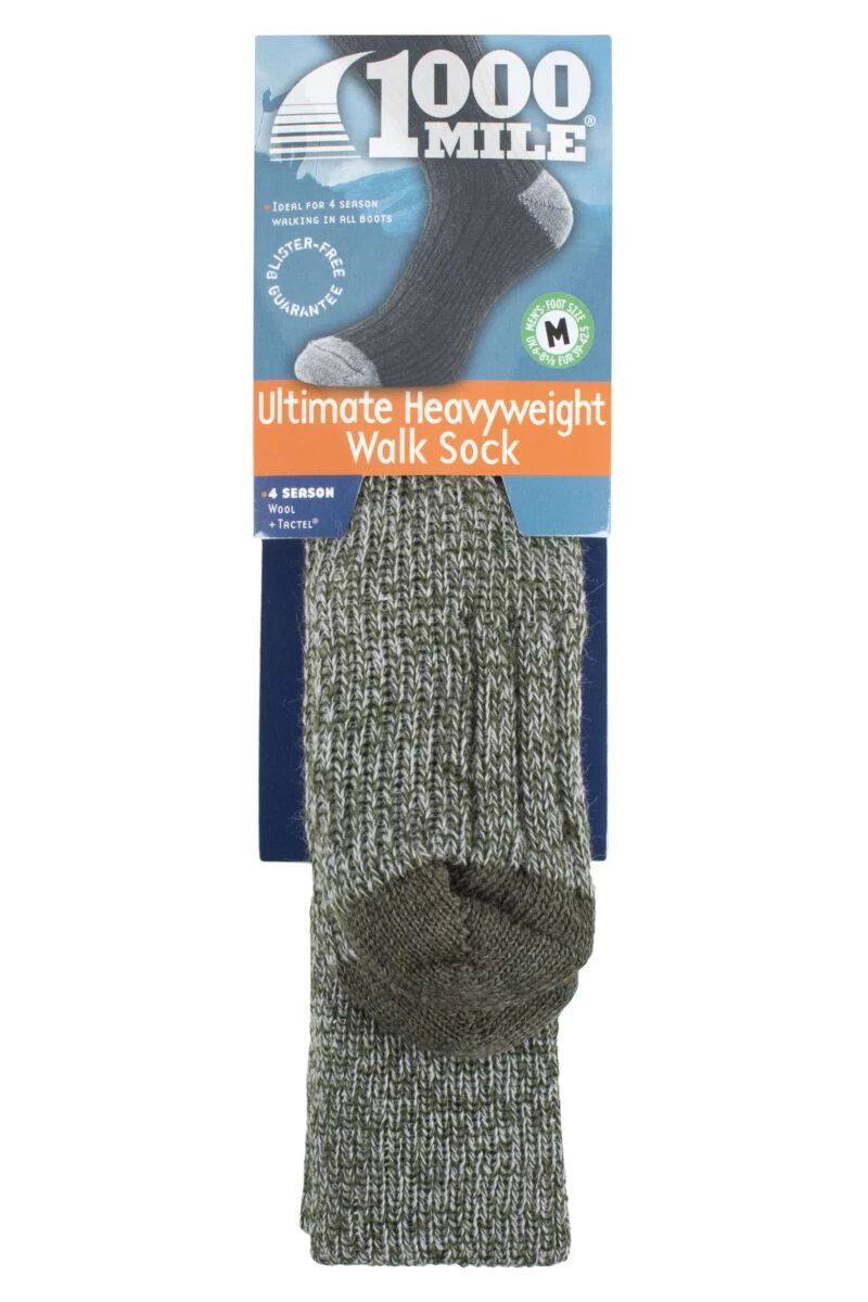 Mens 1 Pair 1000 Mile Ultimate Heavyweight Walking Sock