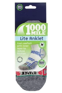 Mens And Ladies 1 Pair 1000 Mile Lite Anklet Double Layer Socks
