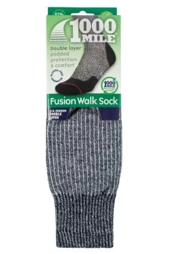 Mens And Ladies 1 Pair 1000 Mile Fusion Walk Sock