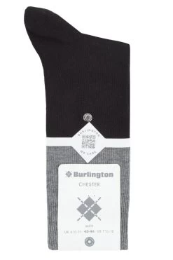 Mens 1 Pair Burlington Organic Cotton Block Socks