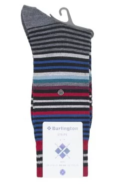 1 Pair Stripe Wool Socks Men's - Burlington