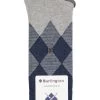 Mens 1 Pair Burlington Hampstead Cotton Argyle Socks