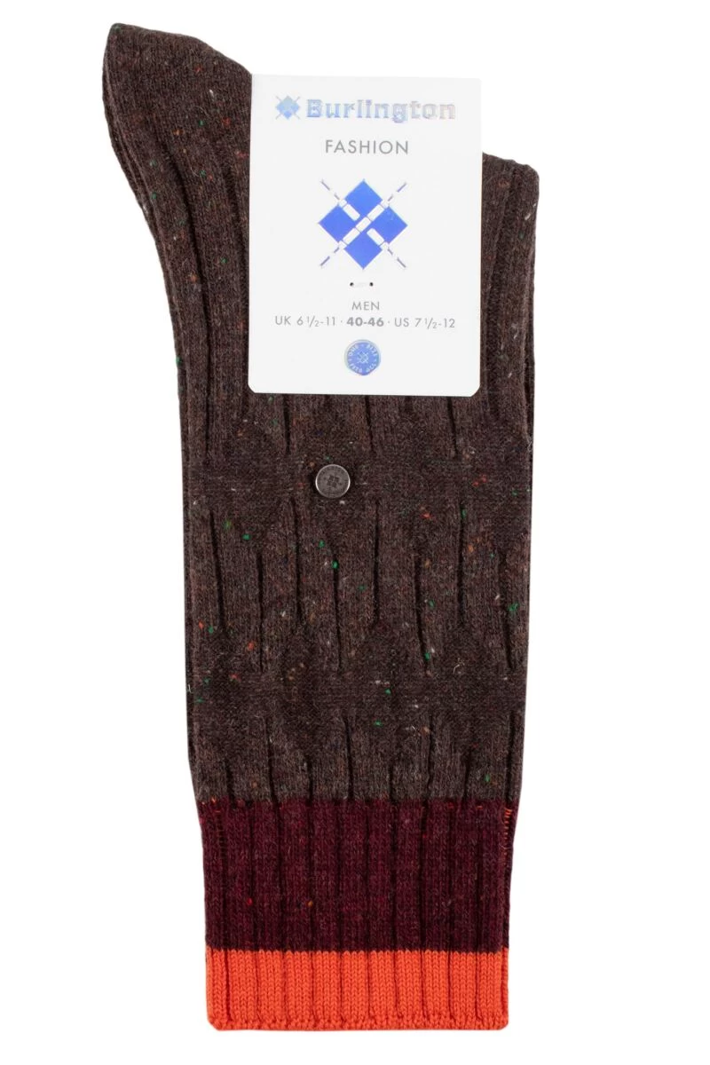 Mens 1 Pair Burlington Crafted Wool Boot Socks