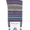 Mens 1 Pair Burlington All Over Fairisle Virgin Wool Socks