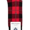 Mens 1 Pair Burlington Lodge All Over Check Cotton And Wool Socks