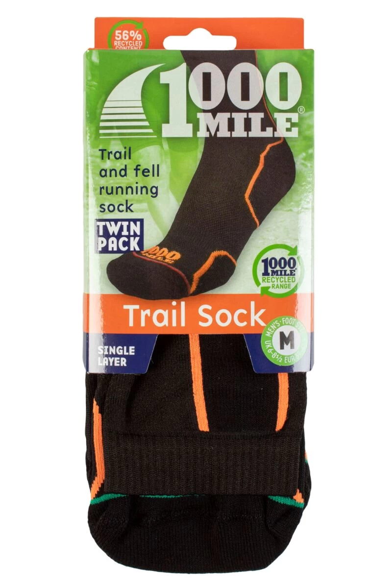 1000 Mile 2 Pair Repreve Trail Socks