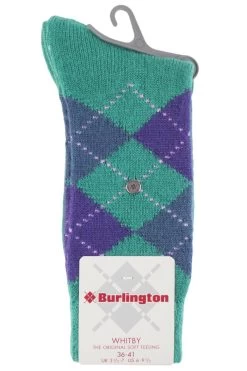 1 Pair Whitby Extra Soft Argyle Socks Ladies - Burlington