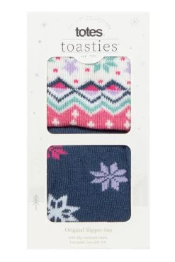 Ladies 2 Pair Totes Originals Slipper Socks