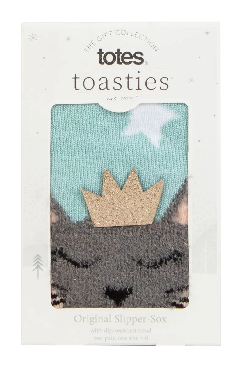 1 Pair Original Novelty Slipper Socks With Grip Ladies - Totes