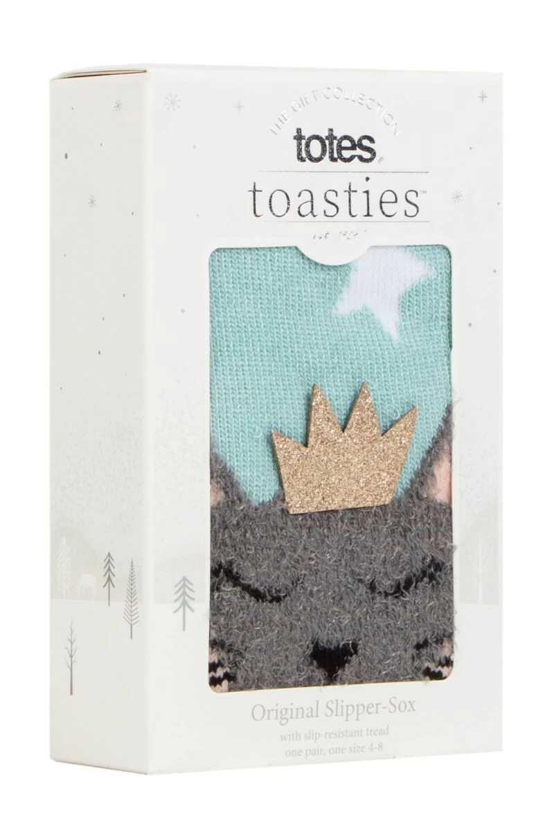 1 Pair Original Novelty Slipper Socks With Grip Ladies - Totes - Image 2