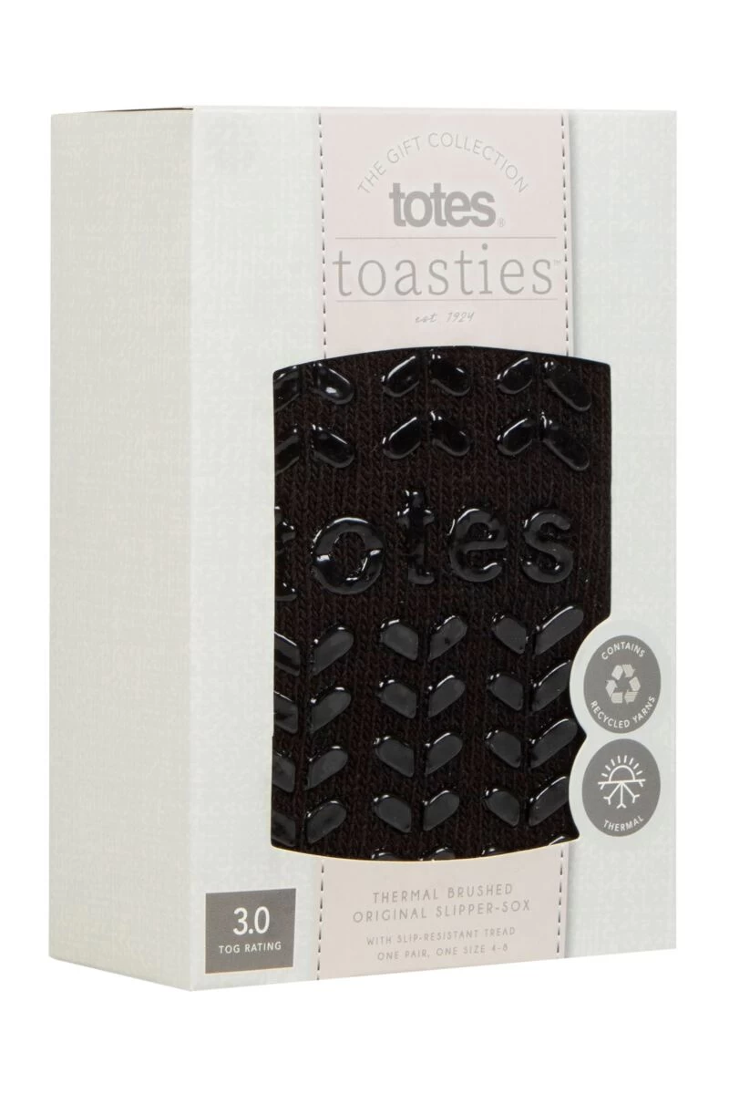 Ladies 1 Pair Totes Recycled Thermal Brushed Slipper Socks - Image 2