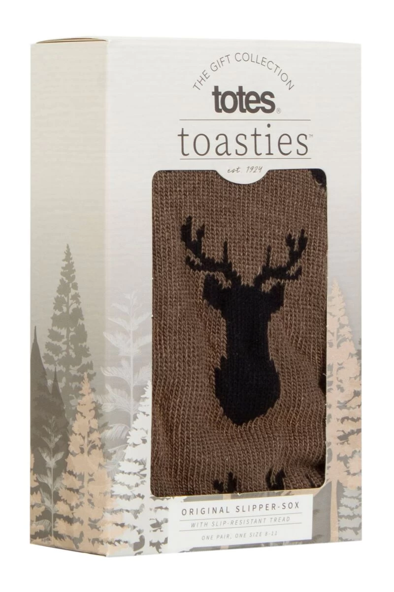 1 Pair Original Novelty Slipper Socks With Grip Men's - Totes - Image 2