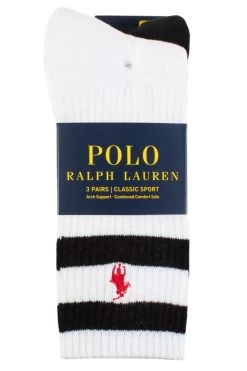 Mens 3 Pair Ralph Lauren Classic Sport Socks