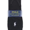 3 Pair Cotton No Show Socks Ladies - Ralph Lauren