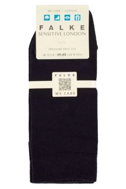 Ladies 1 Pair Falke Sensitive London Gentle Grip Cotton Sneaker Socks