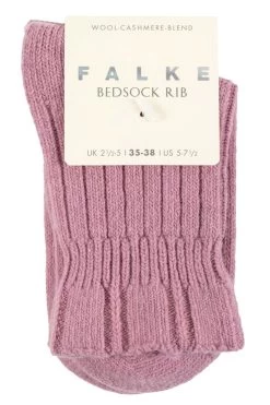 Ladies 1 Pair Falke Ribbed Wool Bed Socks