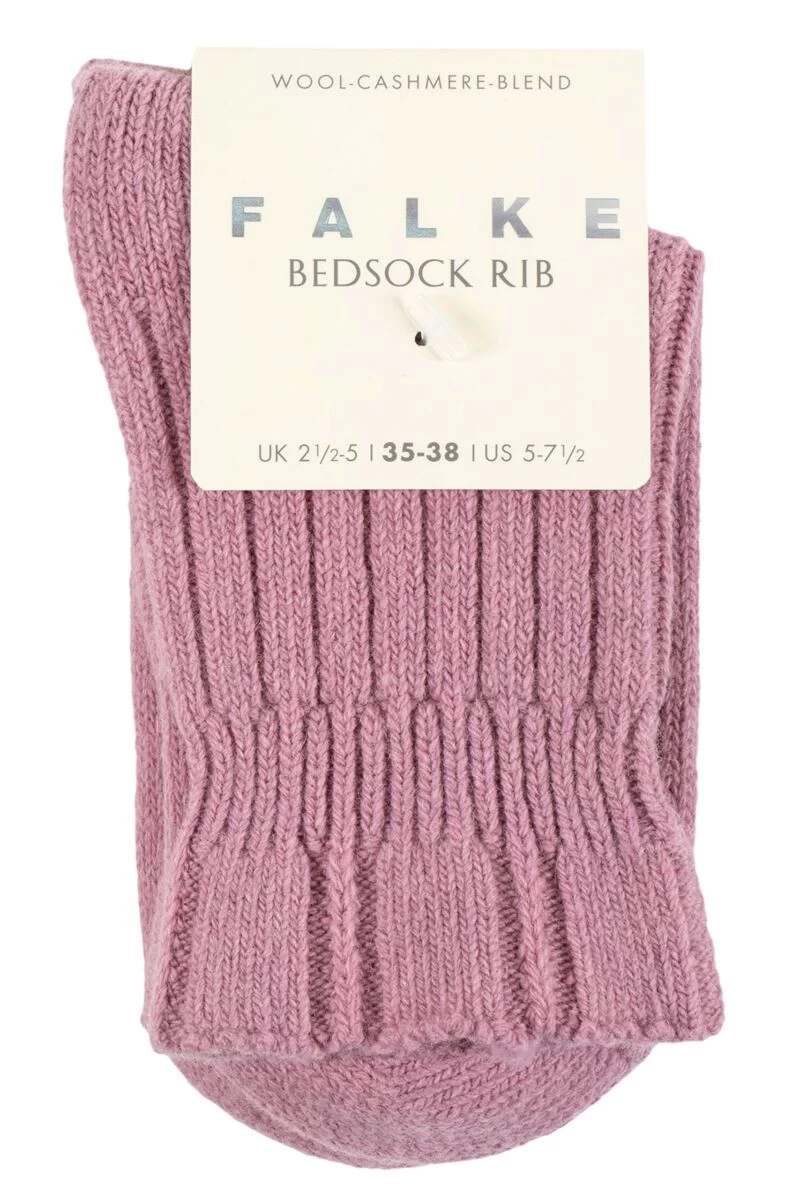 Ladies 1 Pair Falke Ribbed Wool Bed Socks