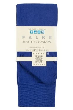 1 Pair Sensitive London Left And Right Comfort Cuff Cotton Socks Ladies - Falke