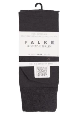 1 Pair Sensitive Berlin Merino Wool Left And Right Comfort Cuff Socks Ladies - Falke