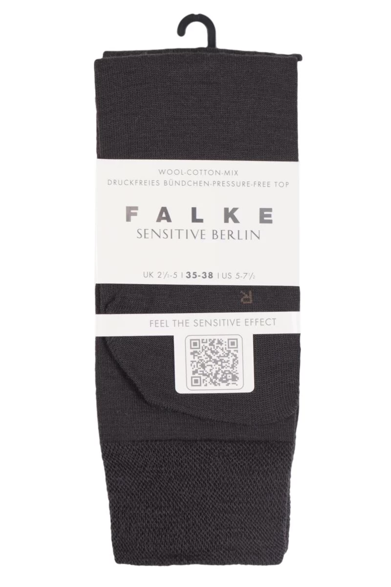 1 Pair Sensitive Berlin Merino Wool Left And Right Comfort Cuff Socks Ladies - Falke