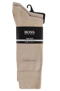 2 Pair BOSS Plain 75% Cotton Socks Men's - Hugo Boss
