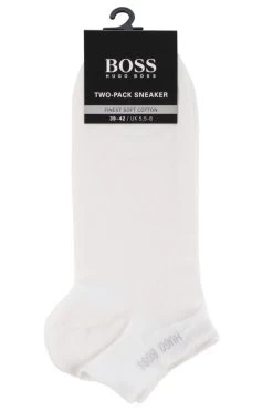 2 Pair BOSS Plain Cotton Sneaker Socks Men's - Hugo Boss
