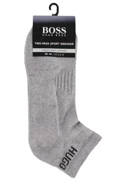 2 Pair BOSS Plain Cotton Sports Sneaker Socks Men's - Hugo Boss