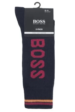 2 Pair BOSS Combed Cotton Boss Logo Socks Men's - Hugo Boss