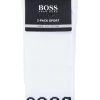 2 Pair BOSS Plain Cotton Sports Crew Socks Men's - Hugo Boss