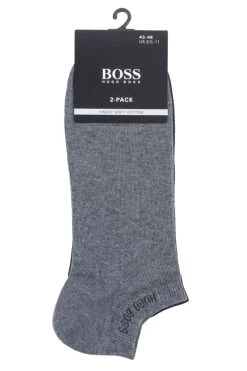 2 Pair Plain Cotton Trainer Socks Men's - Hugo Boss