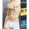 Mens 3 Pack BOSS Cotton Contrast Waistband Boxer Trunks