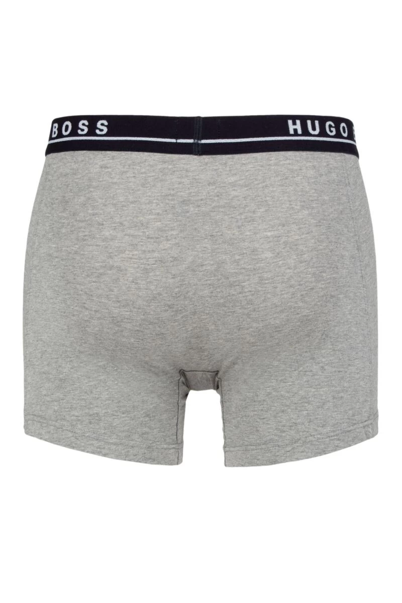 3 Pack BOSS Plain Cotton Stretch Longer Leg Boxer Briefs Men's - Hugo Boss - Image 2