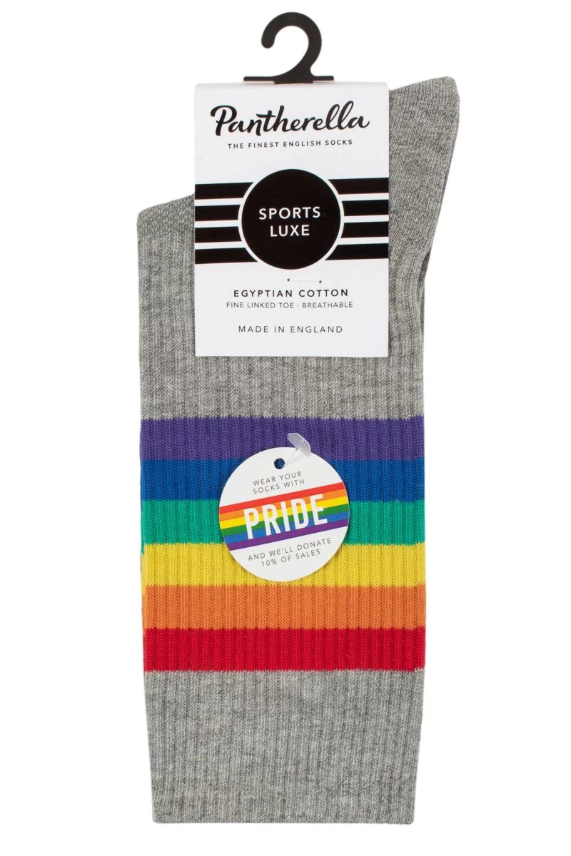 Pantherella 1 Pair Egyptian Cotton Shine Pride Cushioned Sports Socks