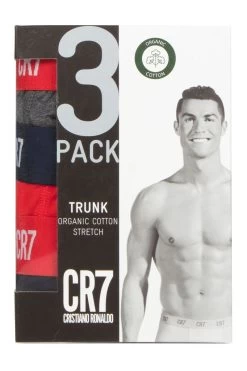 Mens 3 Pack CR7 Cotton Trunks