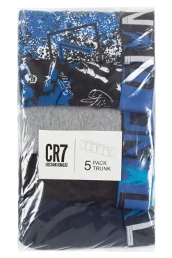 Boys 5 Pack CR7 Cotton Boxer Shorts