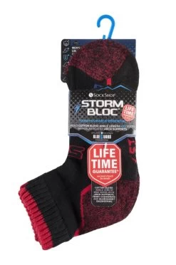 2 Pair With BlueGuard Ankle High Walking Socks Men's - Storm Bloc