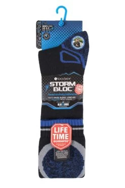 1 Pair With BlueGuard Long Wool Blend Country Socks Men's - Storm Bloc