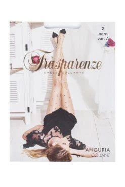 1 Pair Anguria Spotted Tights Ladies - Trasparenze