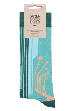 1 Pair Fair Trade Bamboo Circuit Board Socks Unisex - Shared Earth